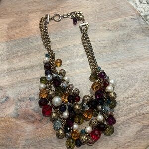 Multicolor Beaded Statement Necklace
